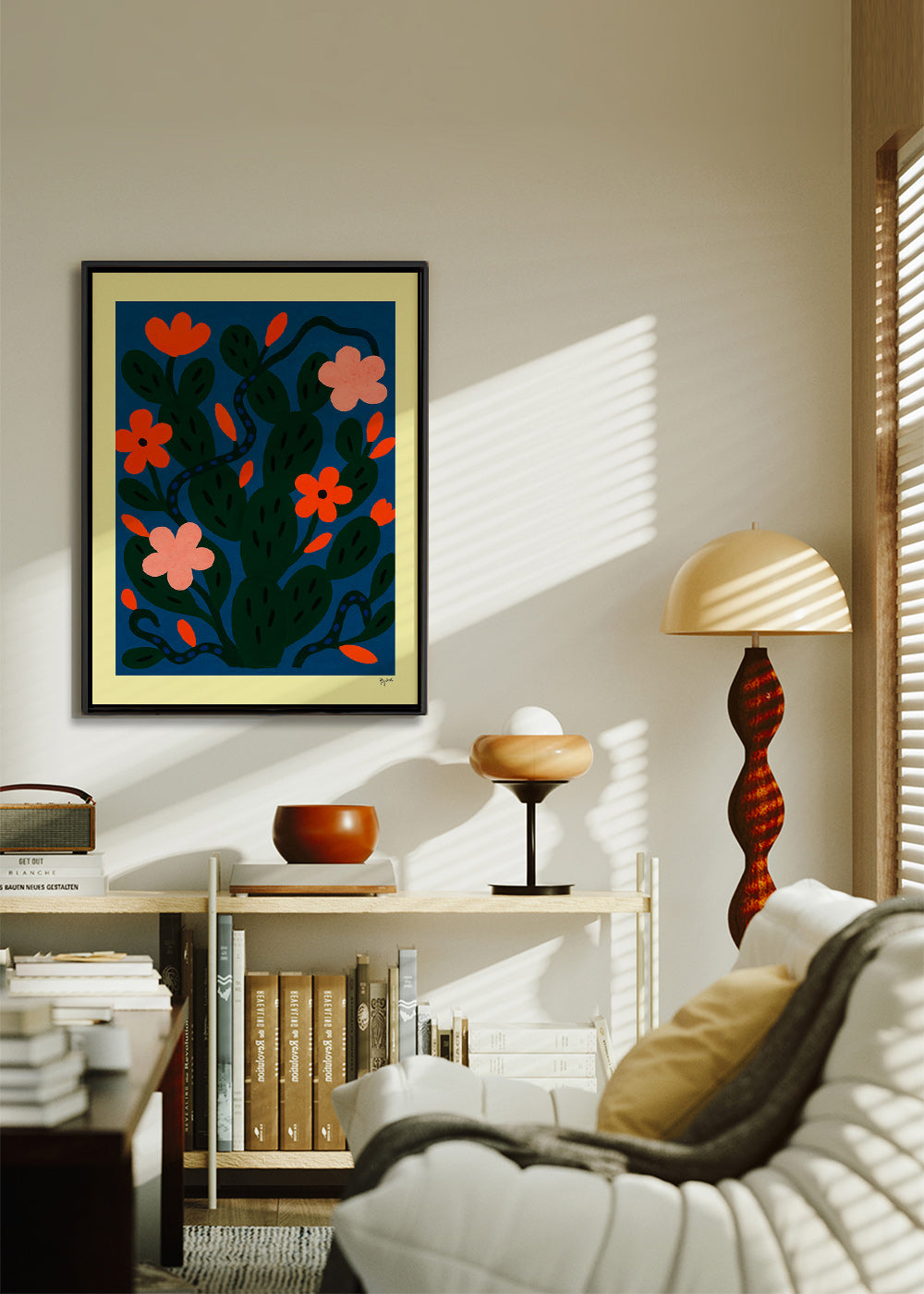 Botanisk plakat Midnatsblomster – Canvas1