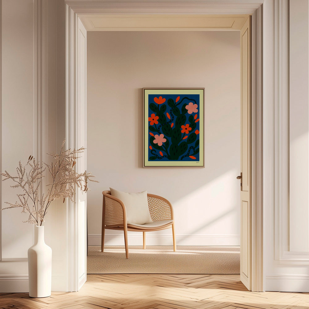 Botanisk plakat Midnatsblomster – Canvas2