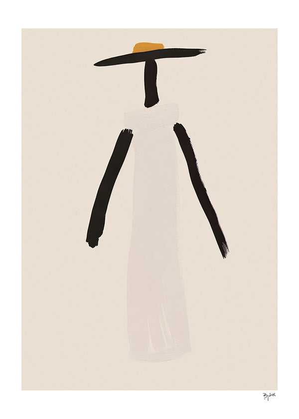 Minimalistisk figur med hat