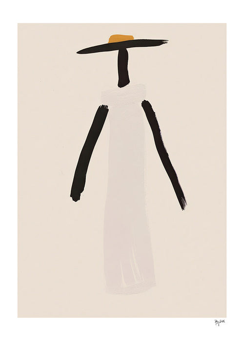 Minimalistisk figur med hat