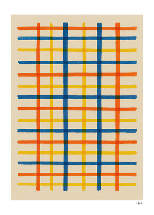 Geometrisk plakat farveret gitter