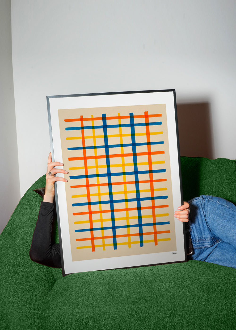 Geometrisk plakat farveret gitter – Product3