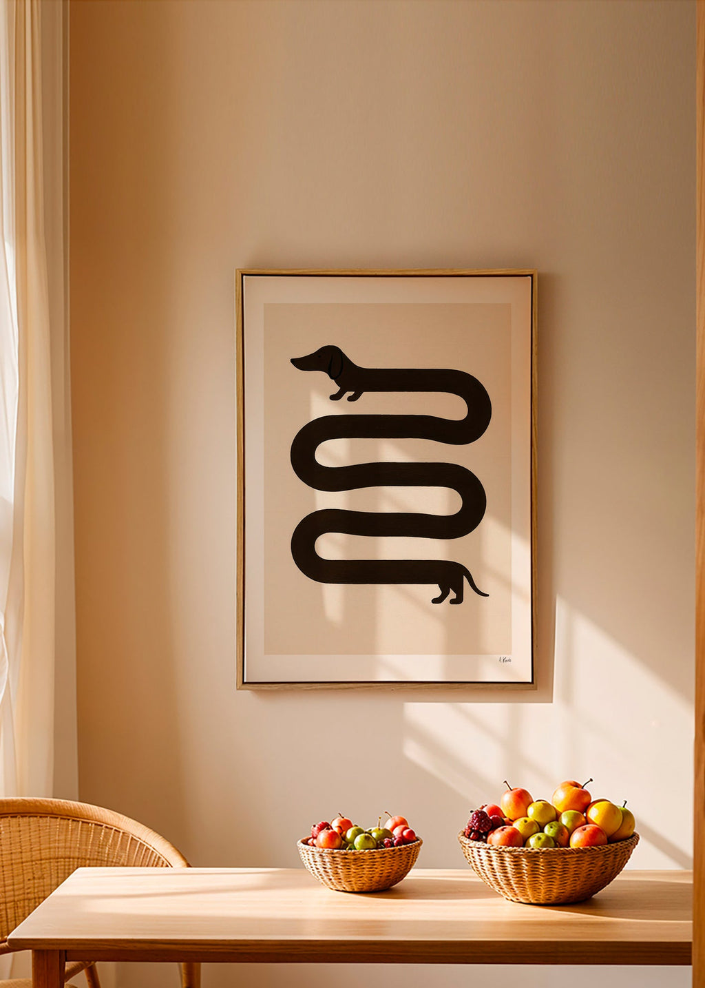 Plakat med lang hund – Canvas1