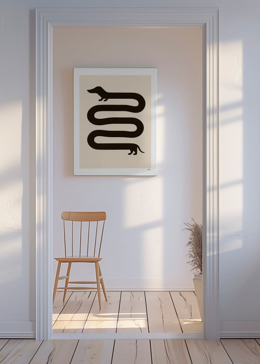 Plakat med lang hund – Canvas
