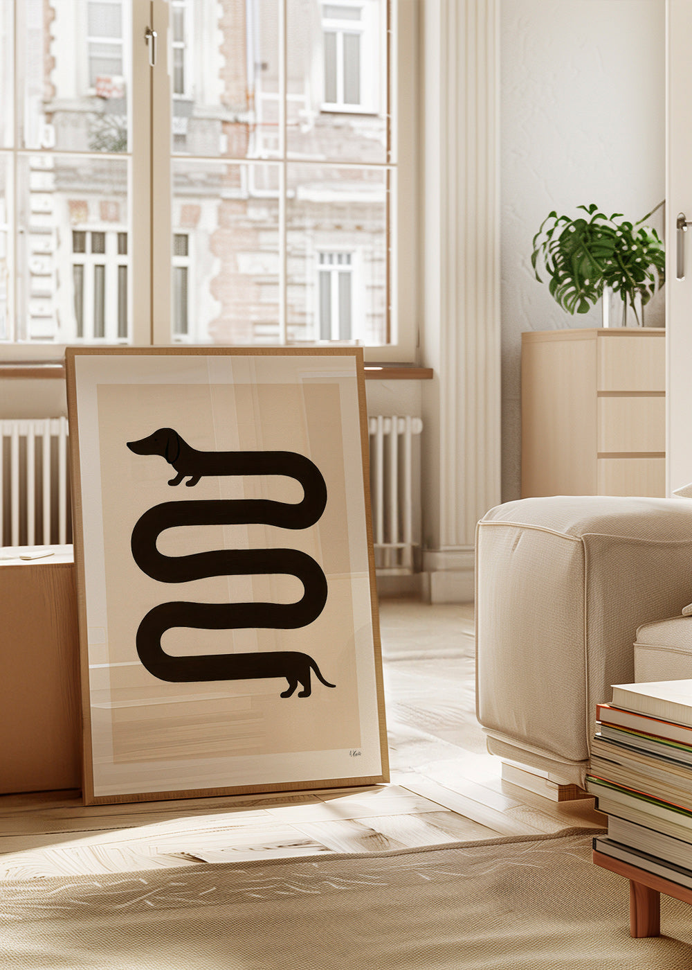 Plakat med lang hund – Product1