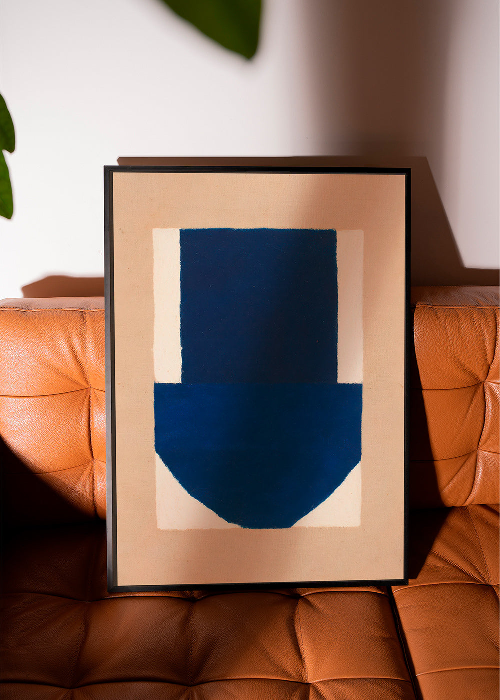 Geometrisk plakat blå og beige – Product2