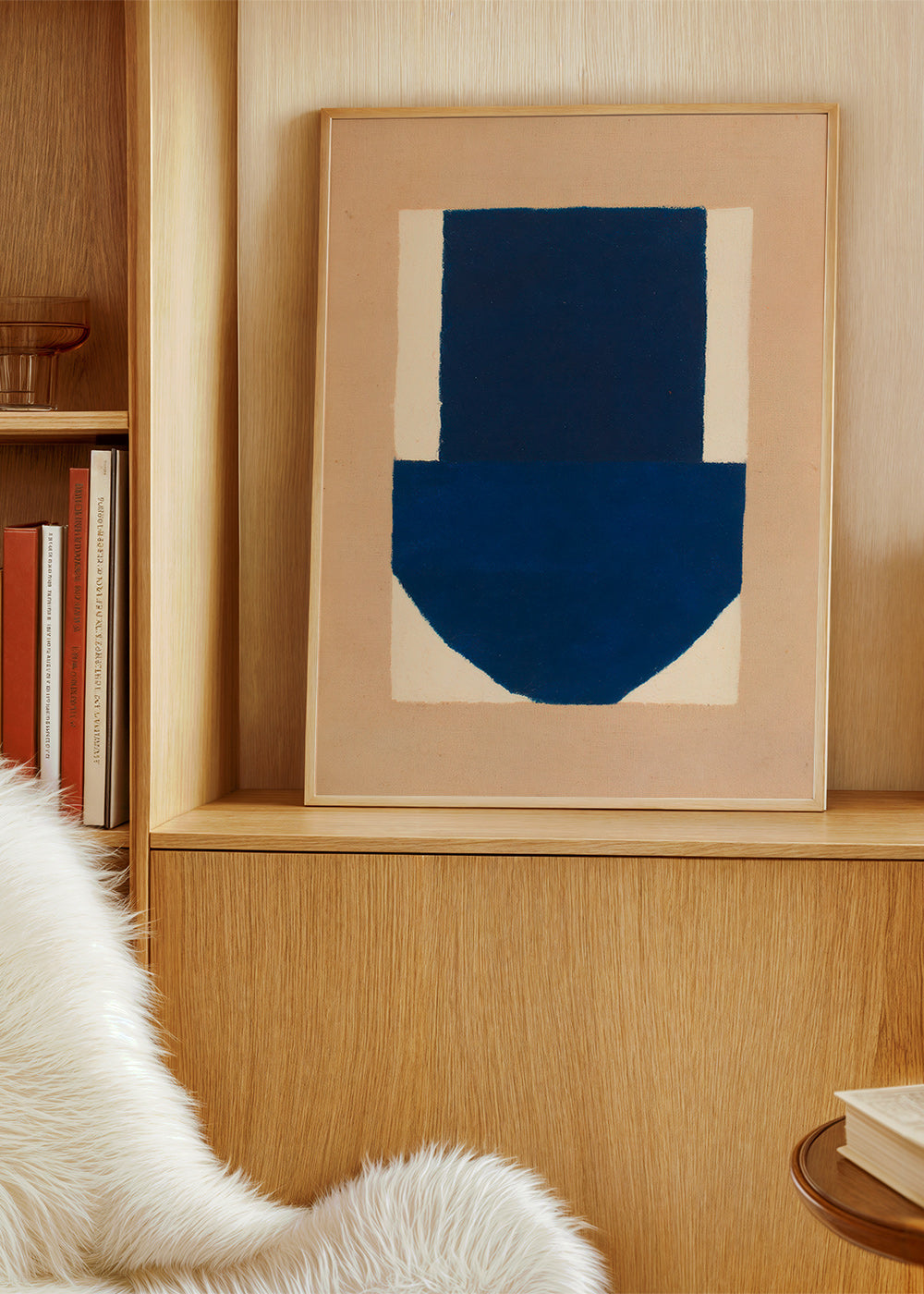 Geometrisk plakat blå og beige – Product3