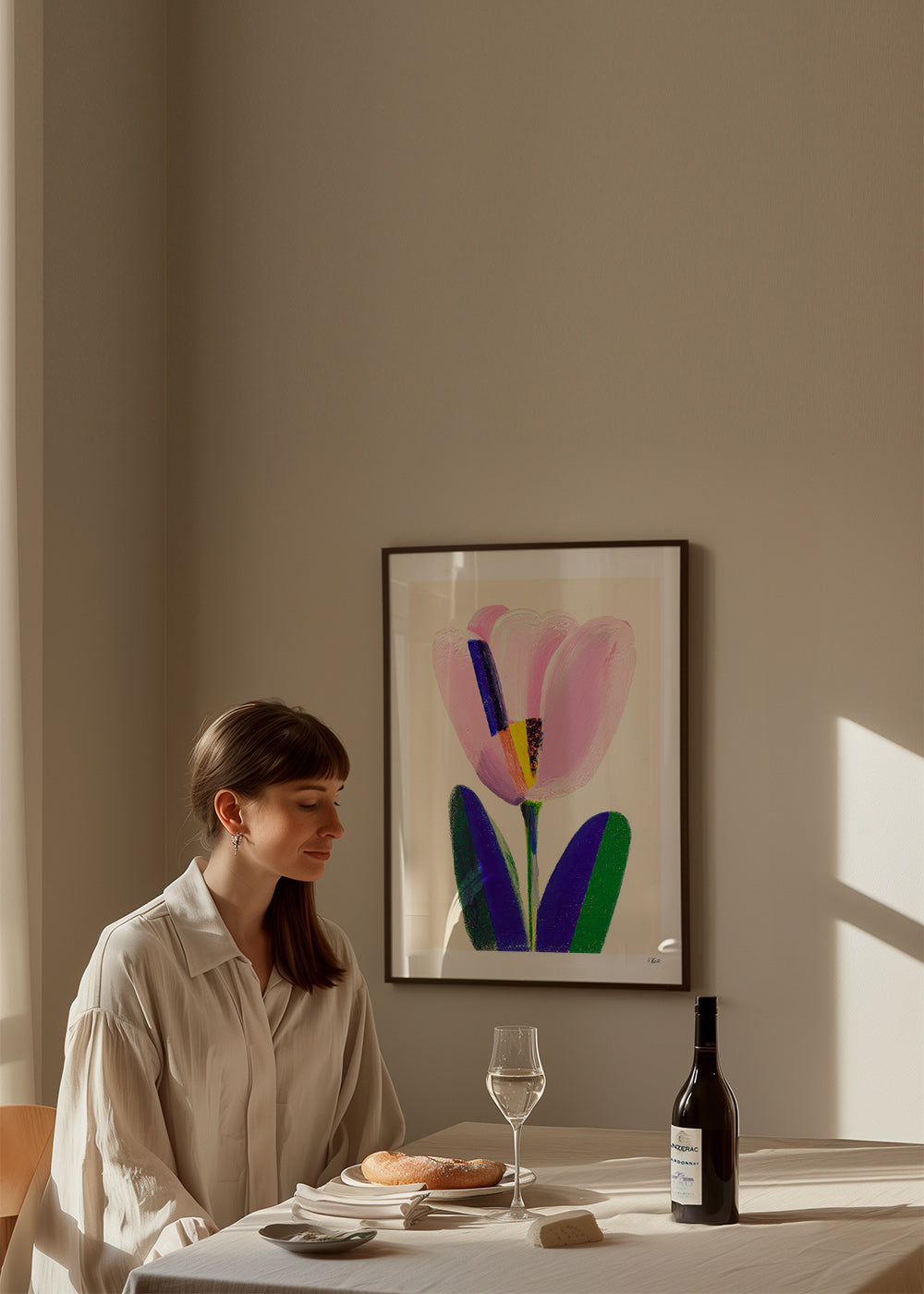 Botanisk plakat rosa tulipan – Product2