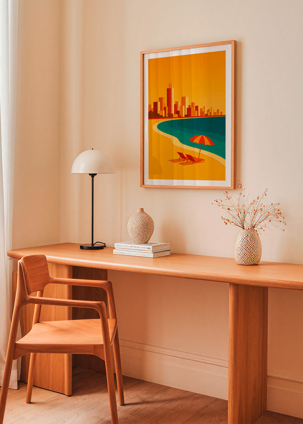 Køkkenkunst: retro strand med parasol – Product1