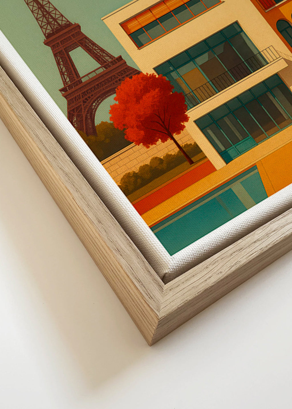 Køkkenkunst: moderne hus ved Eiffeltårnet – Canvas detail
