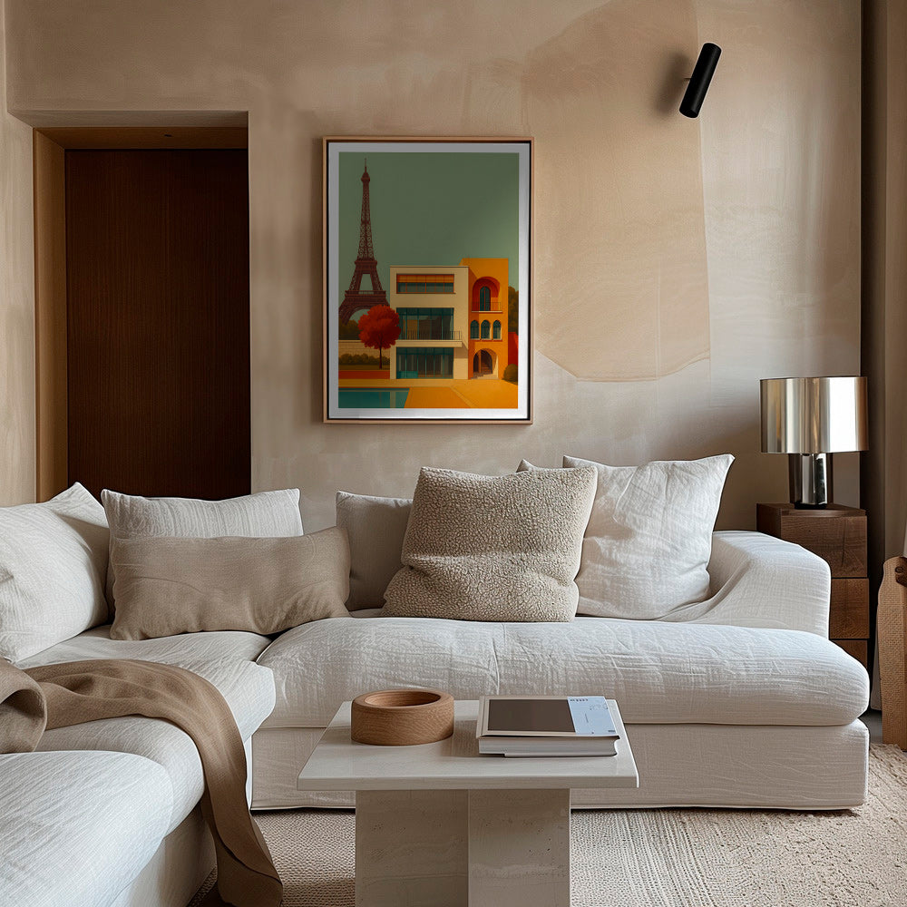 Køkkenkunst: moderne hus ved Eiffeltårnet – Canvas2