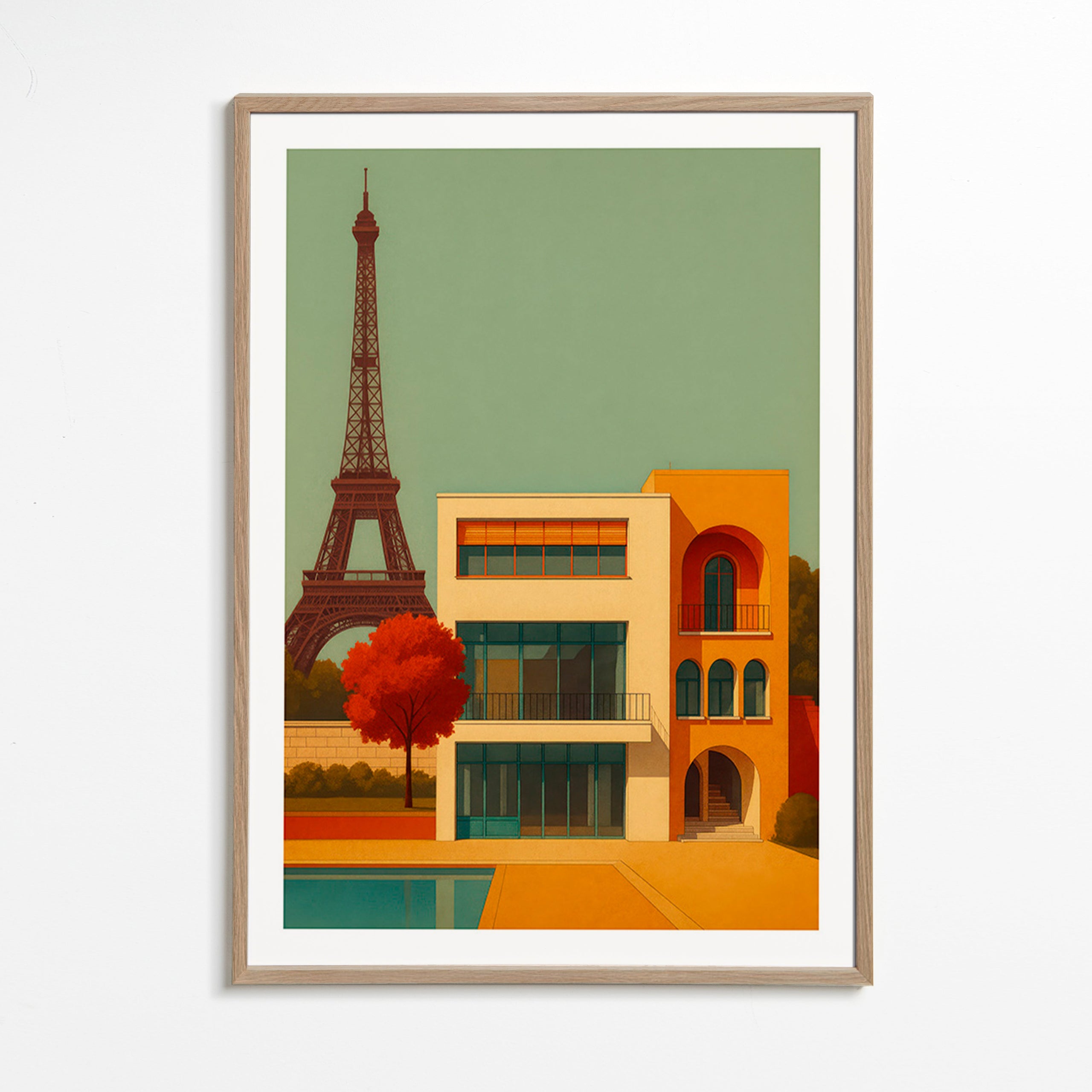 Køkkenkunst: moderne hus ved Eiffeltårnet – Oak Frame