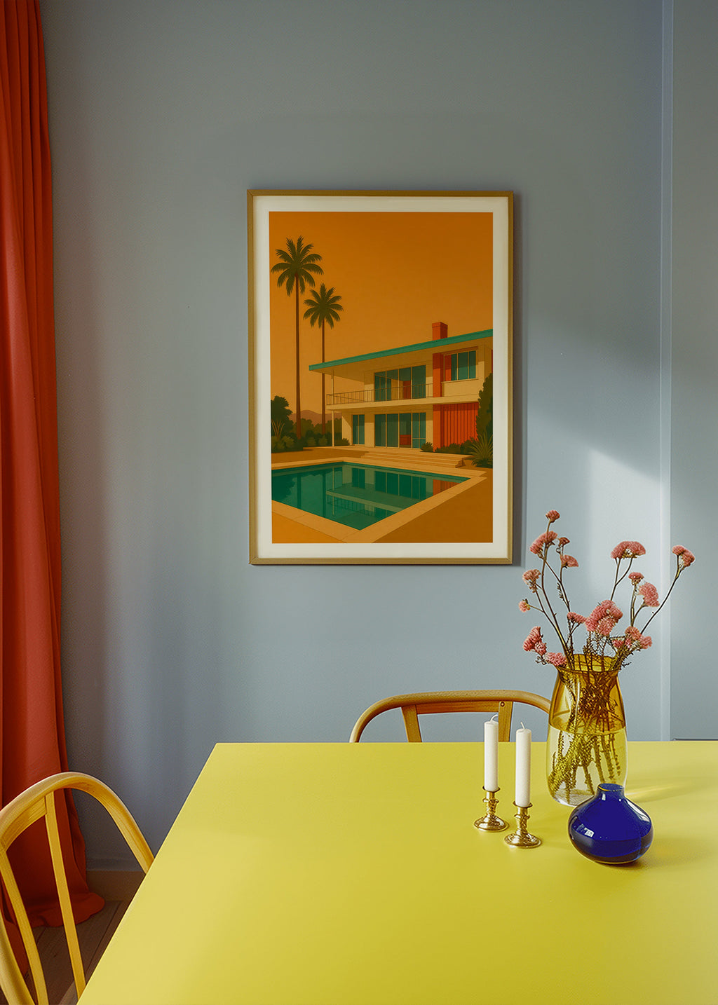 Køkkenkunst moderne villa med pool ved gylden time – Product2
