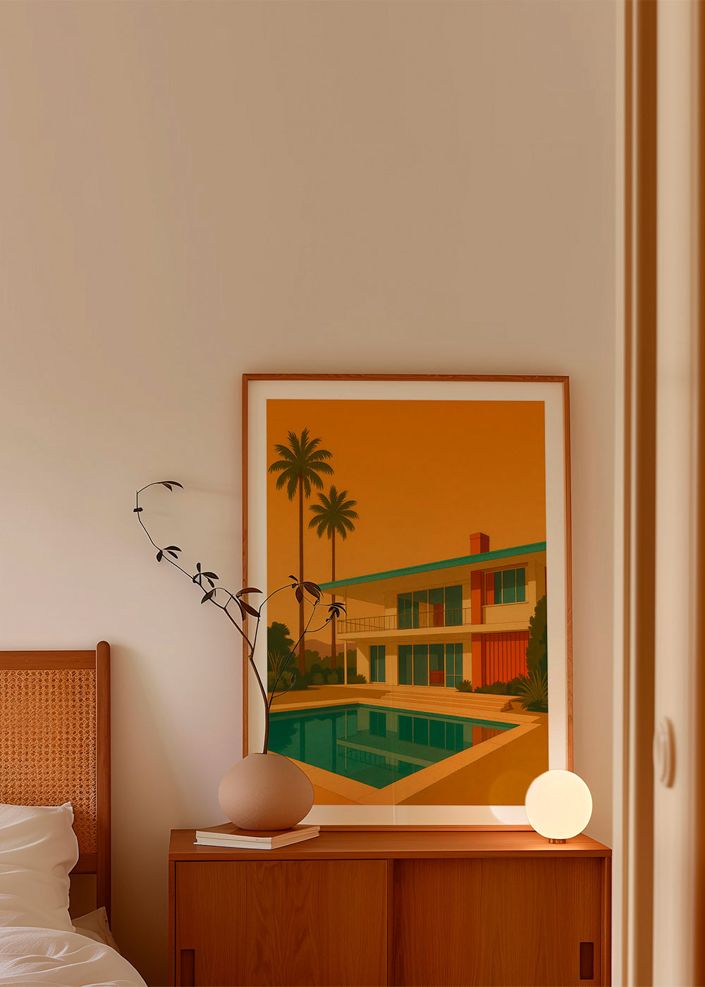 Køkkenkunst moderne villa med pool ved gylden time – Product3