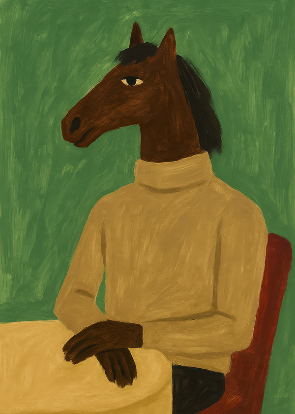 Billede hest i sweater