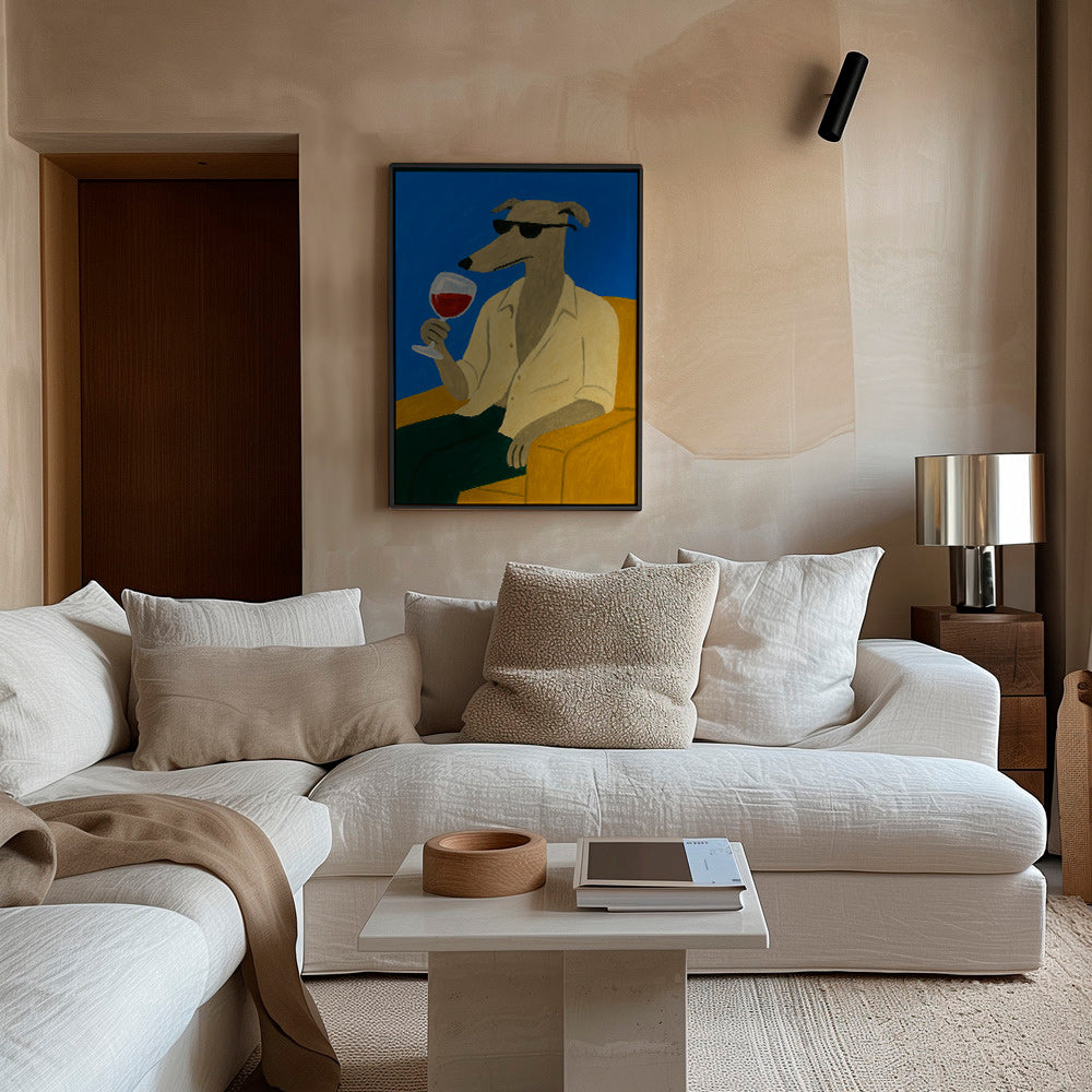 Køkkenkunst: galgo med vinglas – Canvas1
