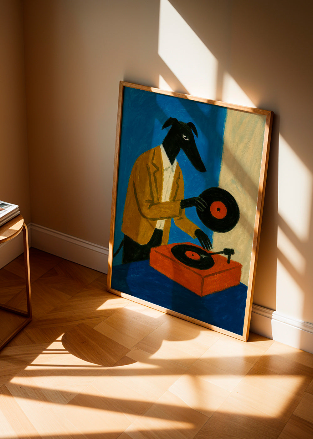 DJ-hund illustration med vinyl – Product1