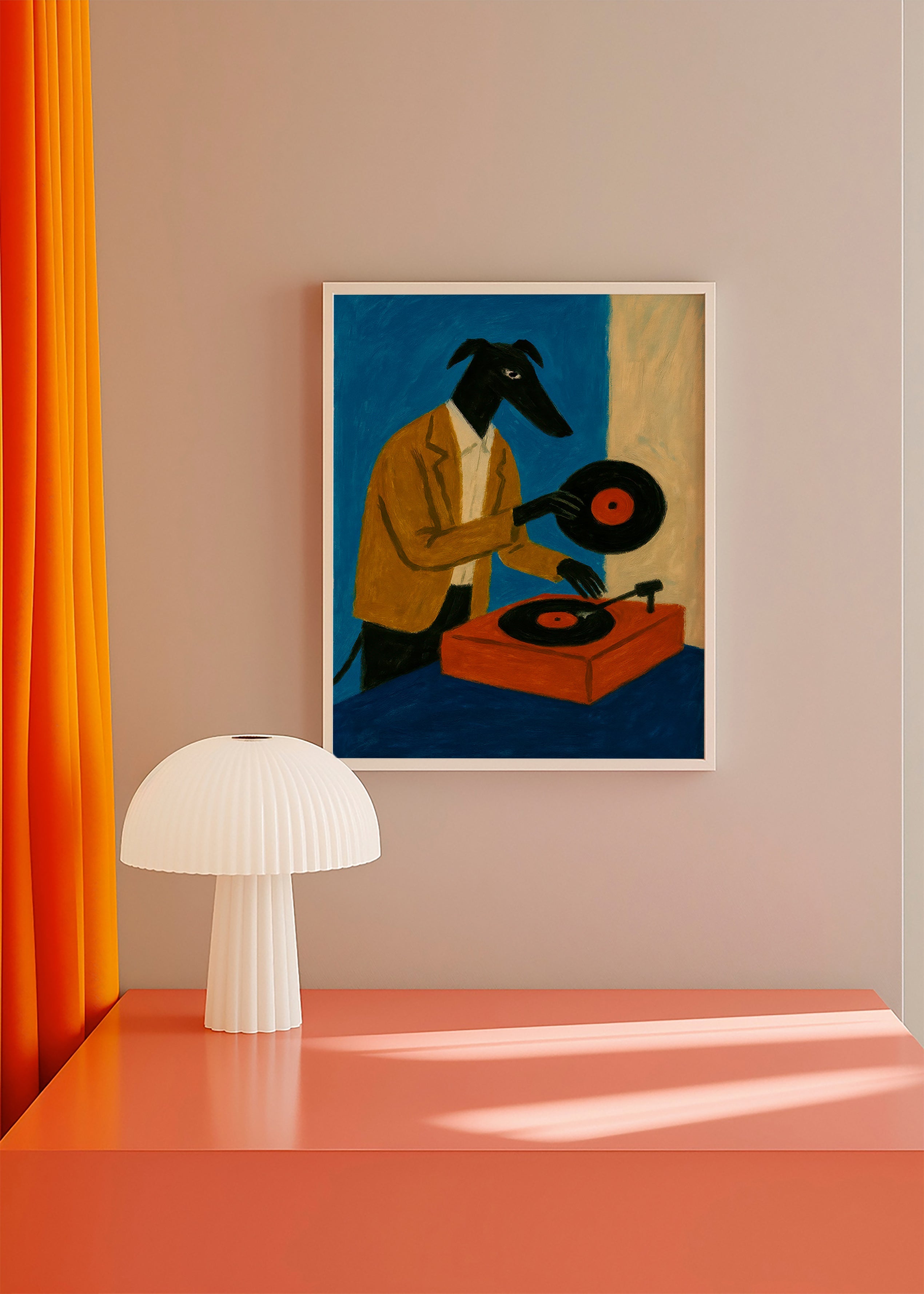 DJ-hund illustration med vinyl – Product3