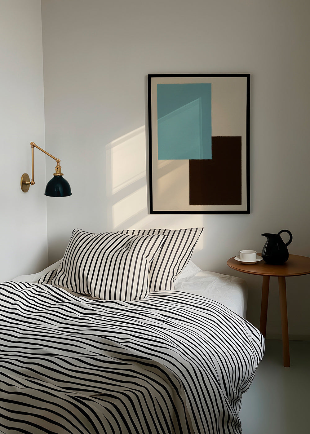 Geometrisk billede i blå og brun – Product2