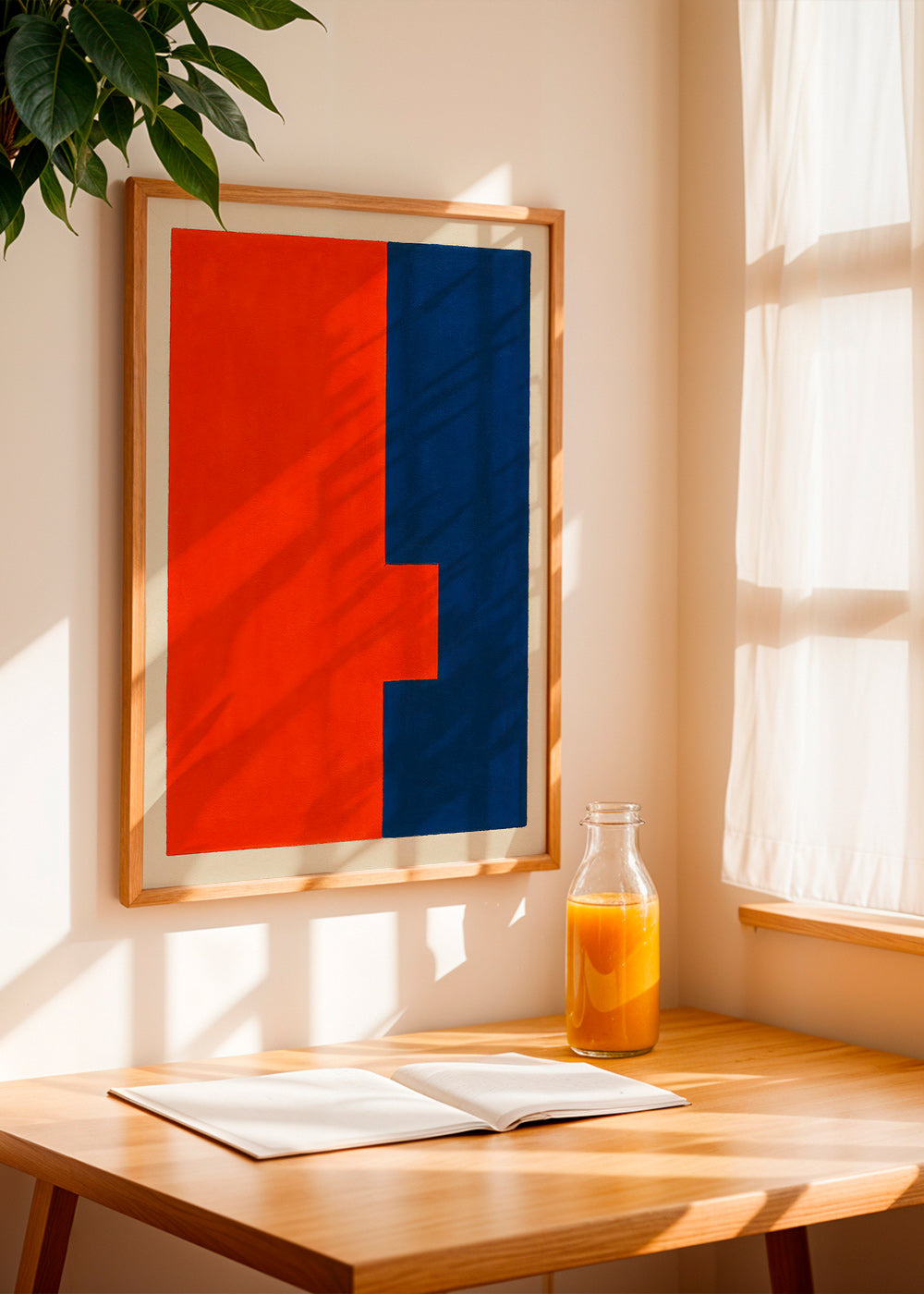 Abstrakt vertikal kunst rød og blå – Product2