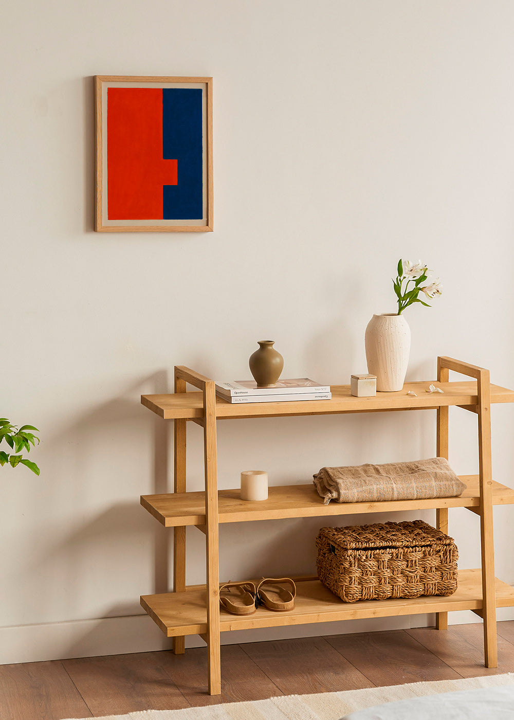 Abstrakt vertikal kunst rød og blå – Product3
