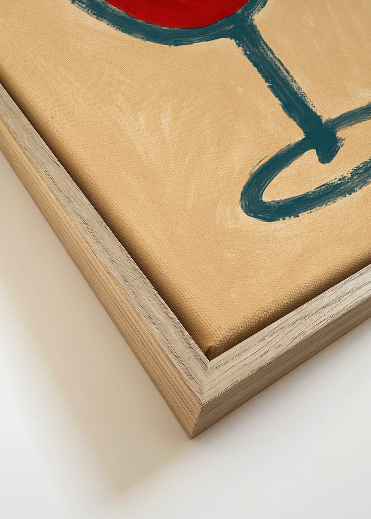 Køkkenkunst: minimalistisk vinglas – Canvas detail