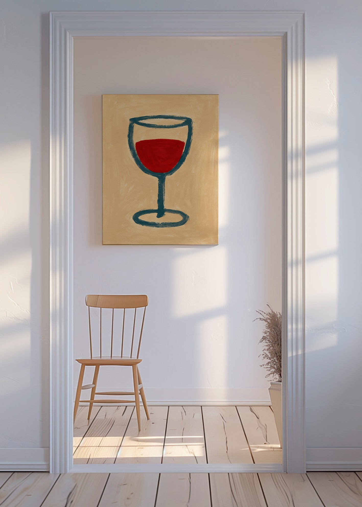 Køkkenkunst: minimalistisk vinglas – Canvas
