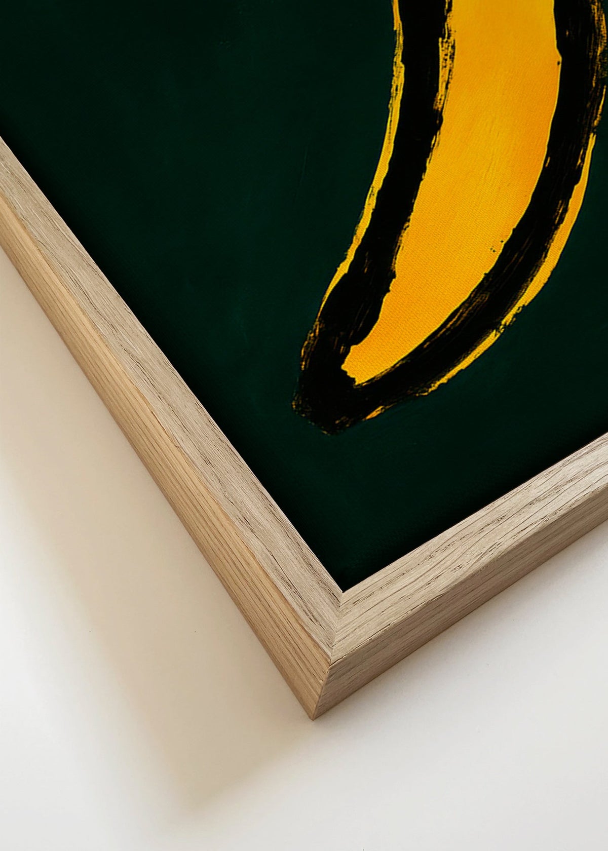 Køkkenkunst med pop banan – Canvas detail