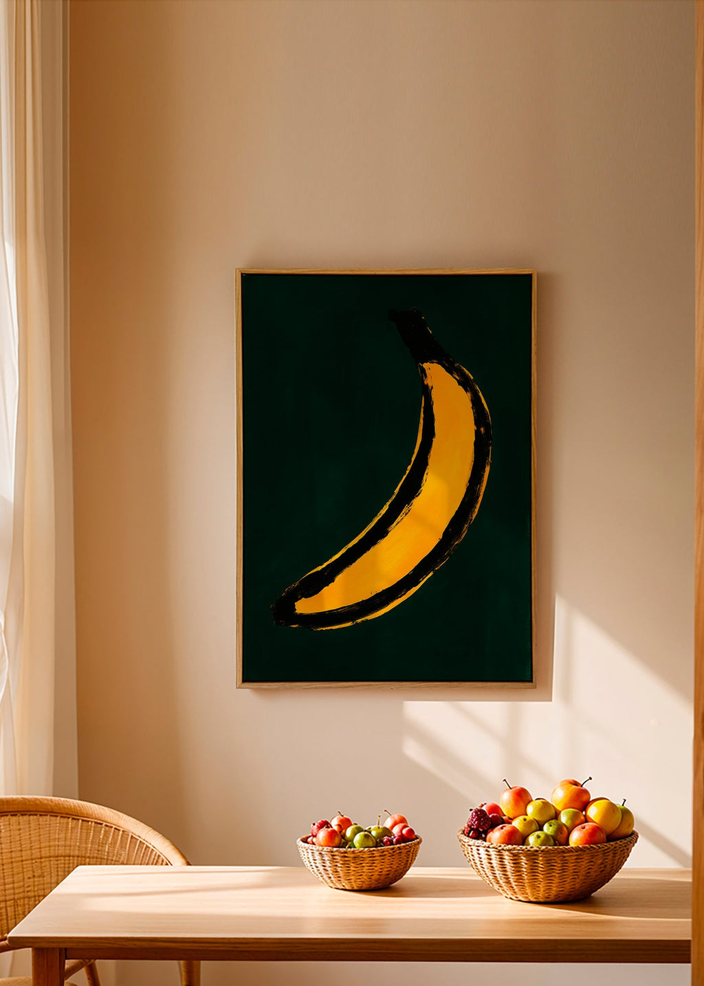 Køkkenkunst med pop banan – Canvas1