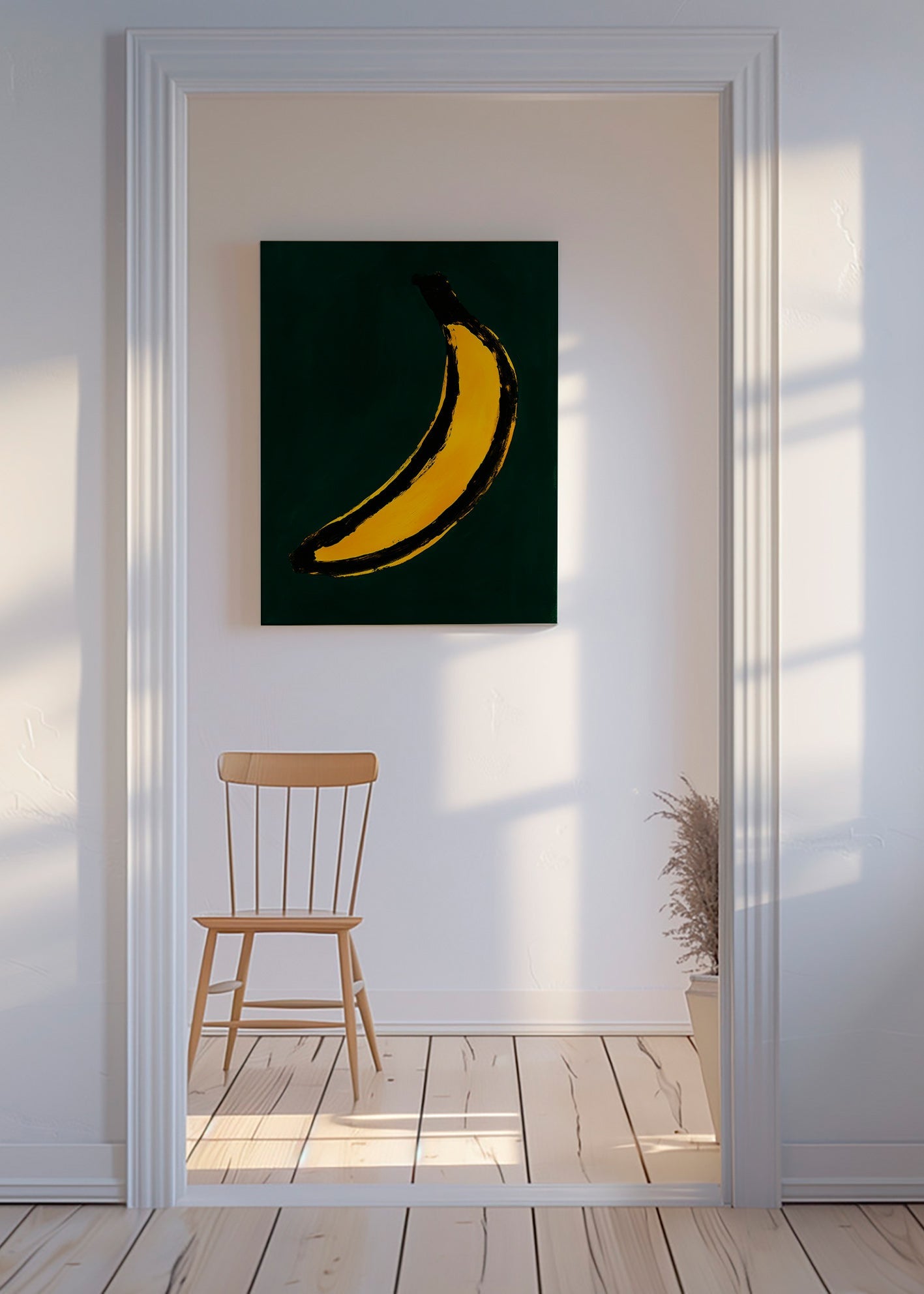 Køkkenkunst med pop banan – Canvas