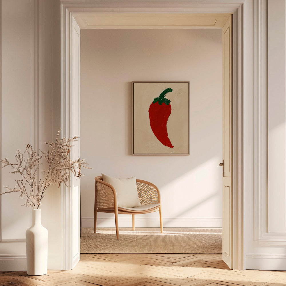 Køkkenkunst rød chili maleri – Canvas2