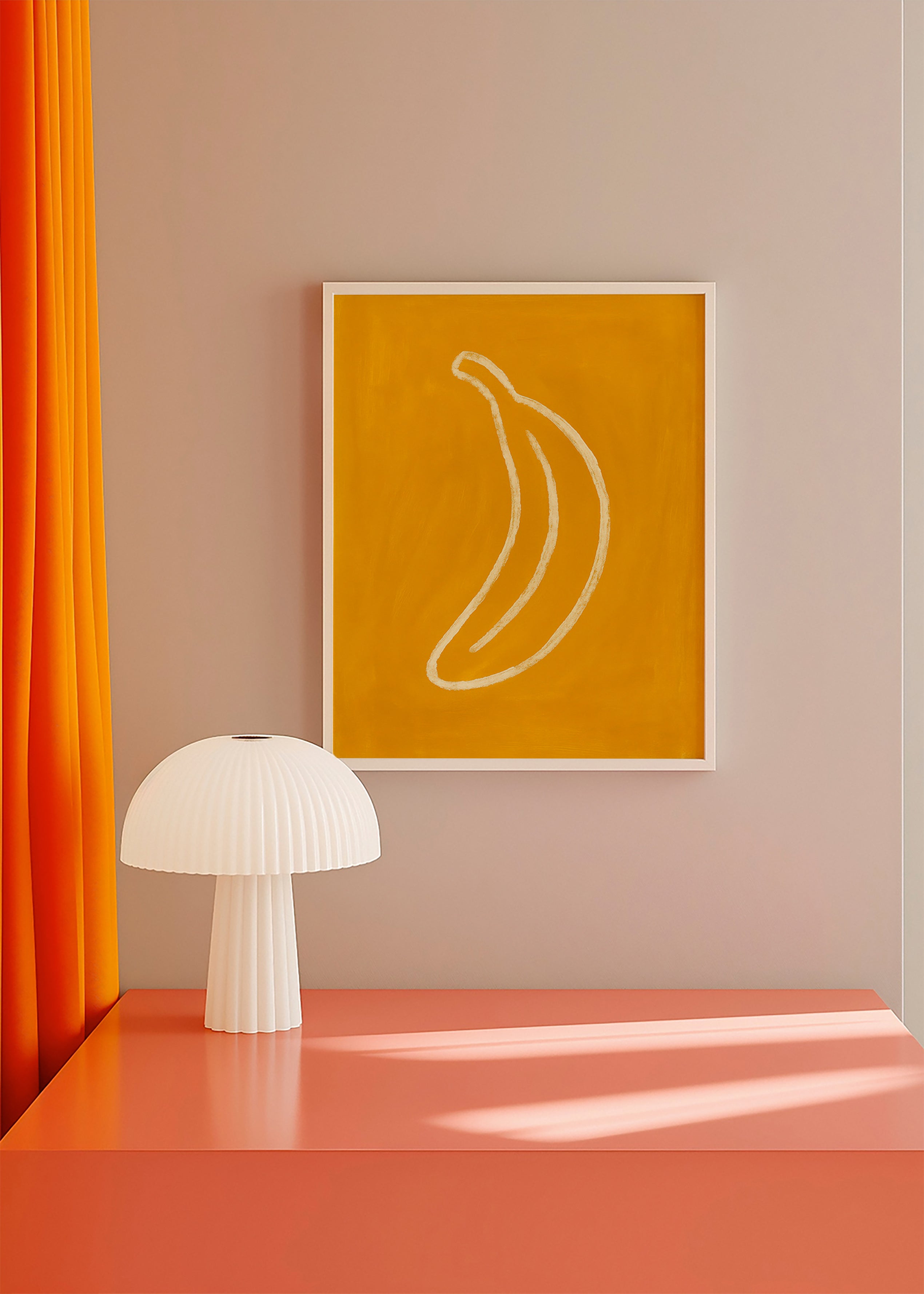 Køkkenkunst: gul banan minimalistisk – Product2