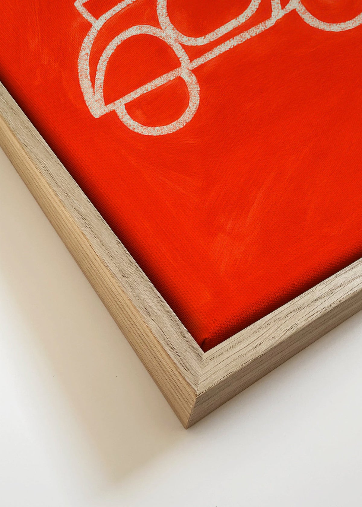 Rød scooter illustration – Canvas detail