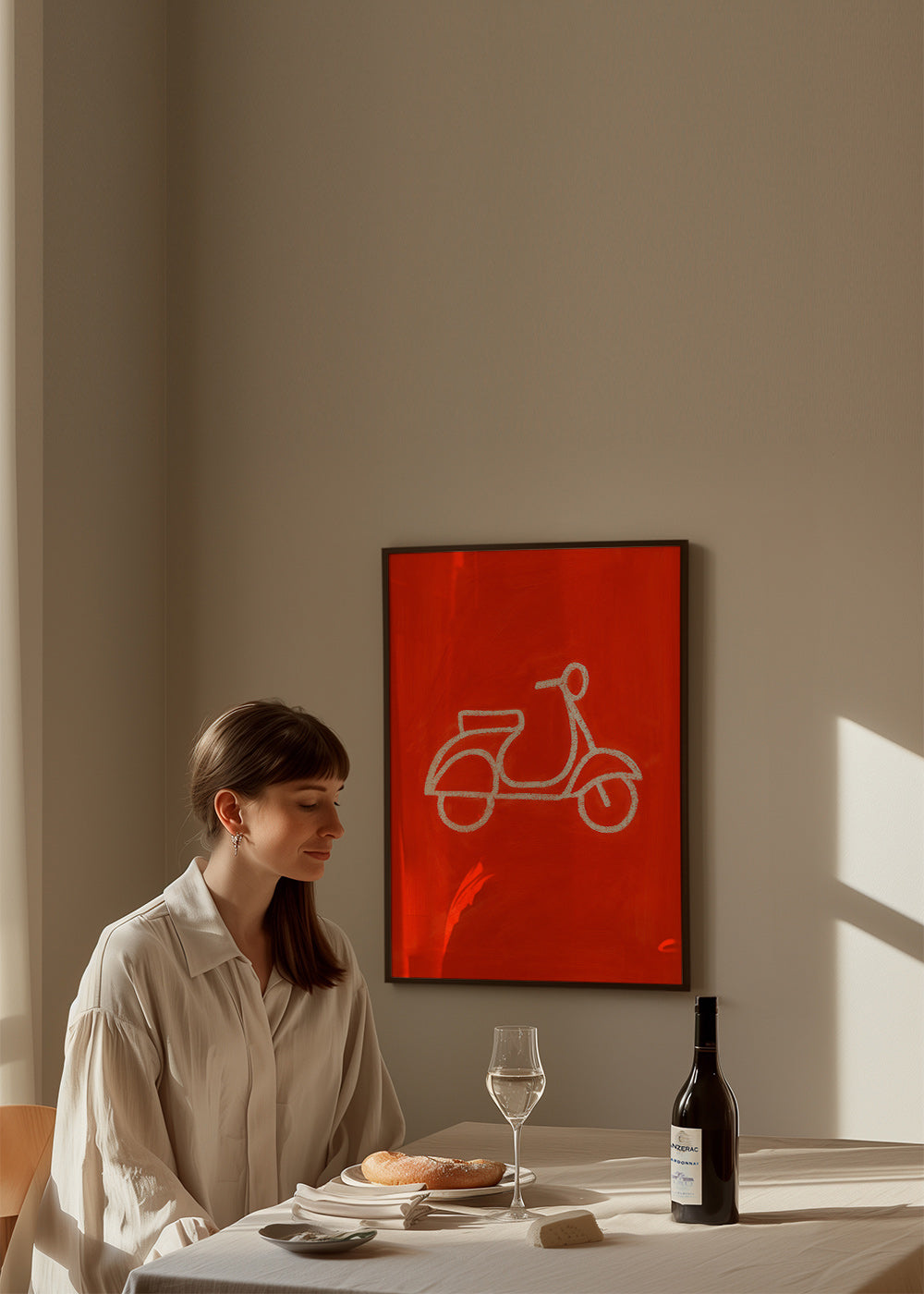 Rød scooter illustration – Product1
