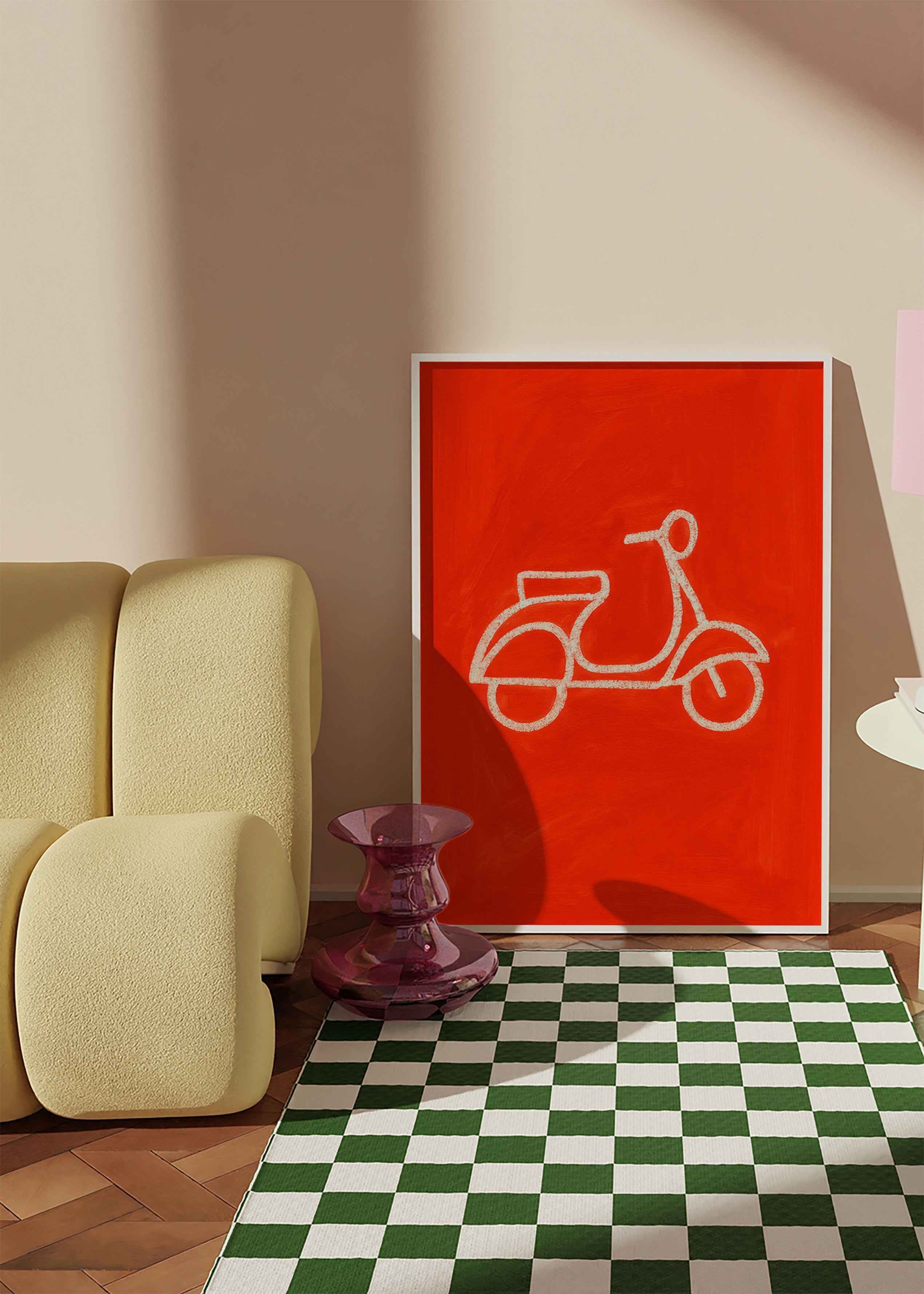 Rød scooter illustration – Product3