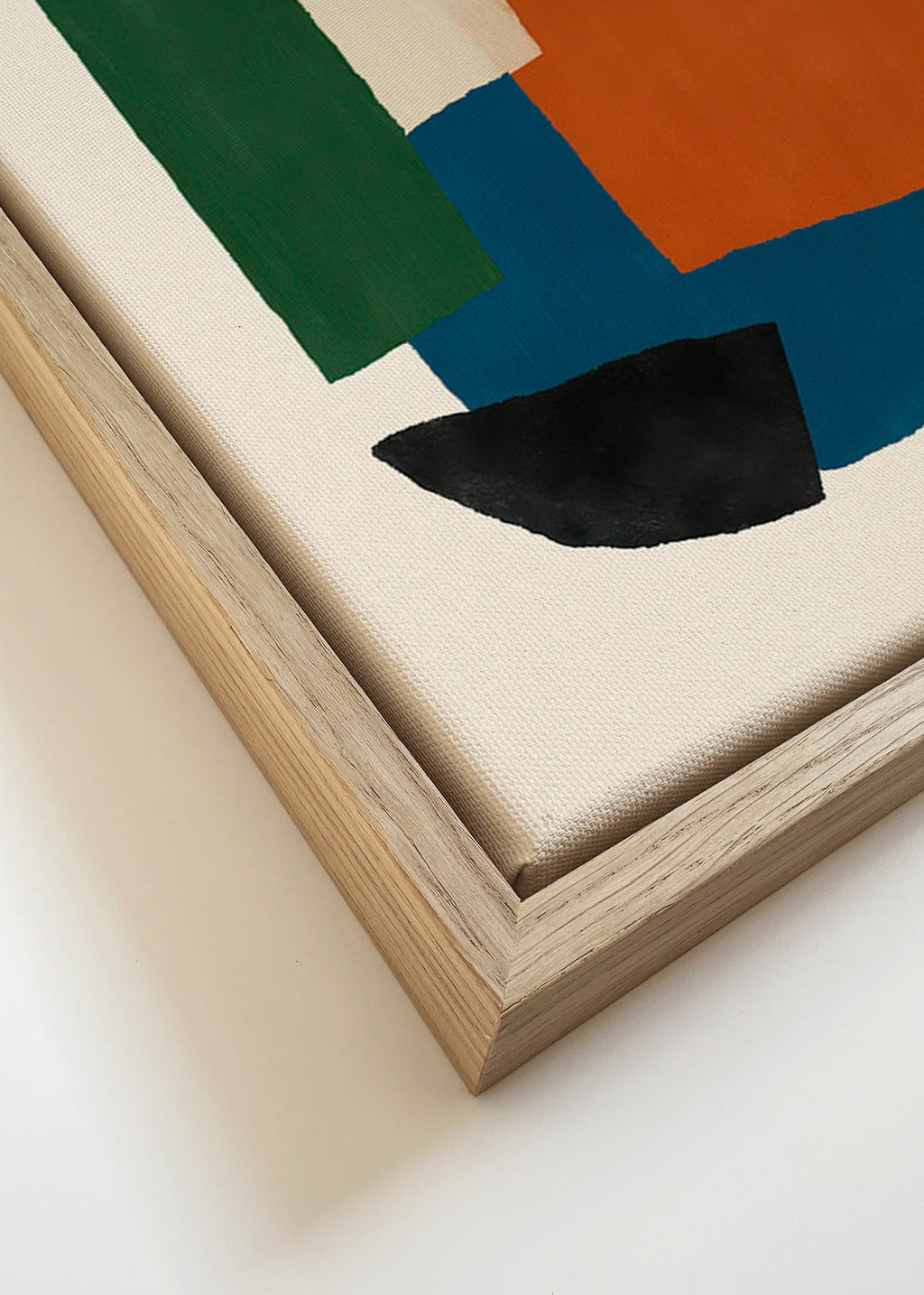 Abstrakt billede jordfarvede blokke – Canvas detail
