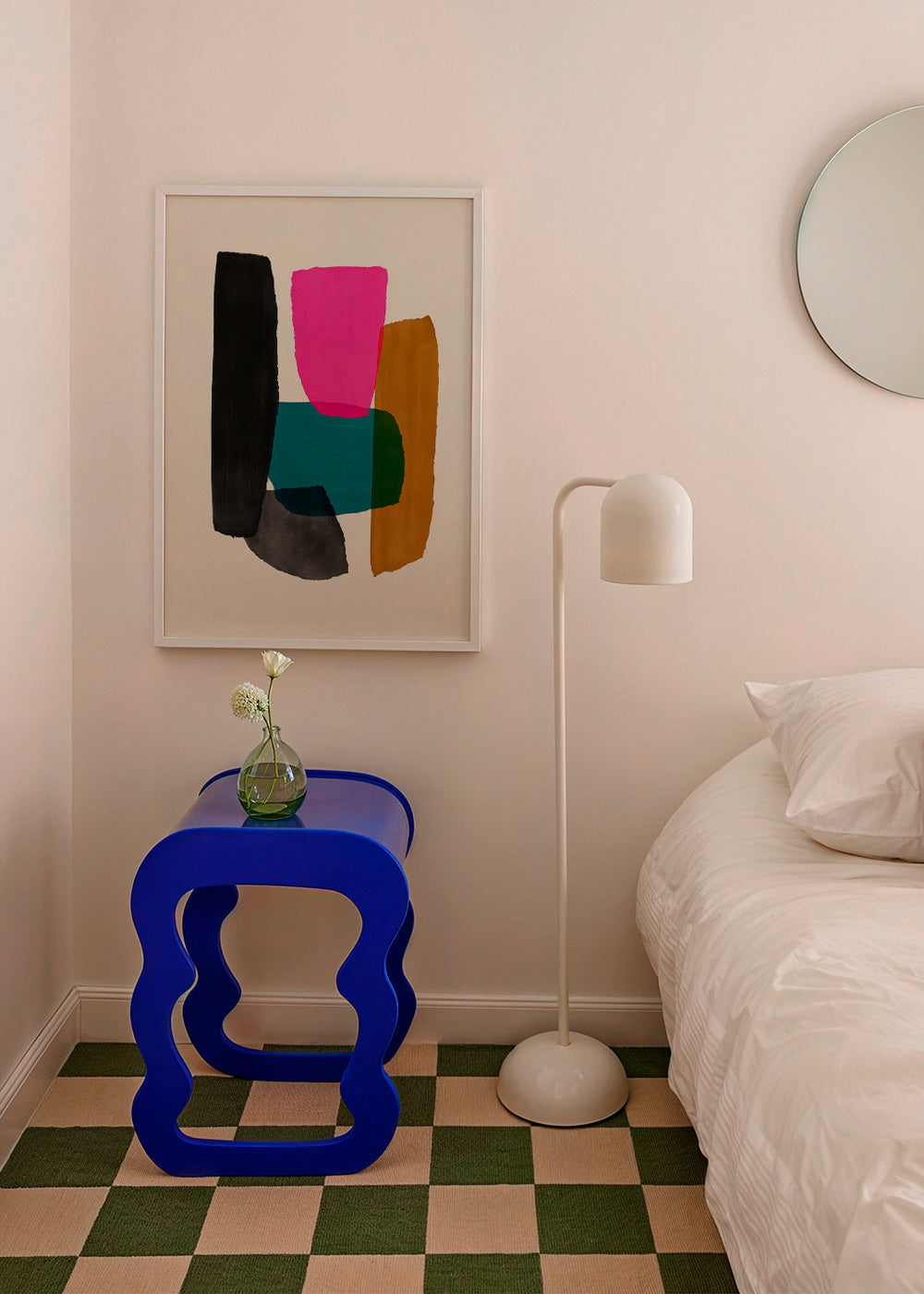 Abstrakt værk med magenta element – Product2