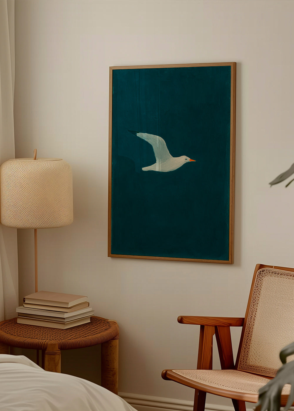 Kunst måge i flyvning over dybt hav – Product2