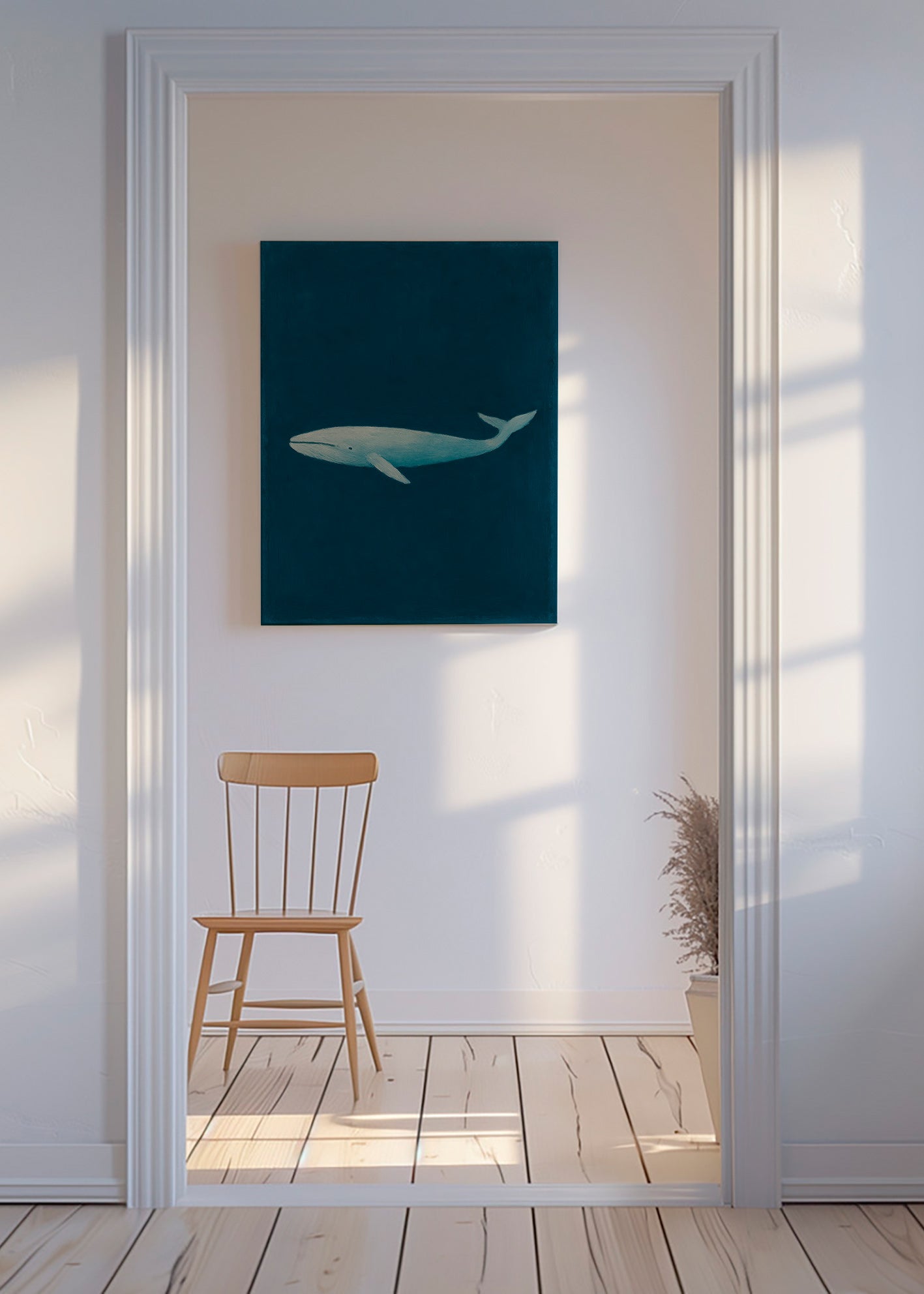 Billede dybhav hval – Canvas