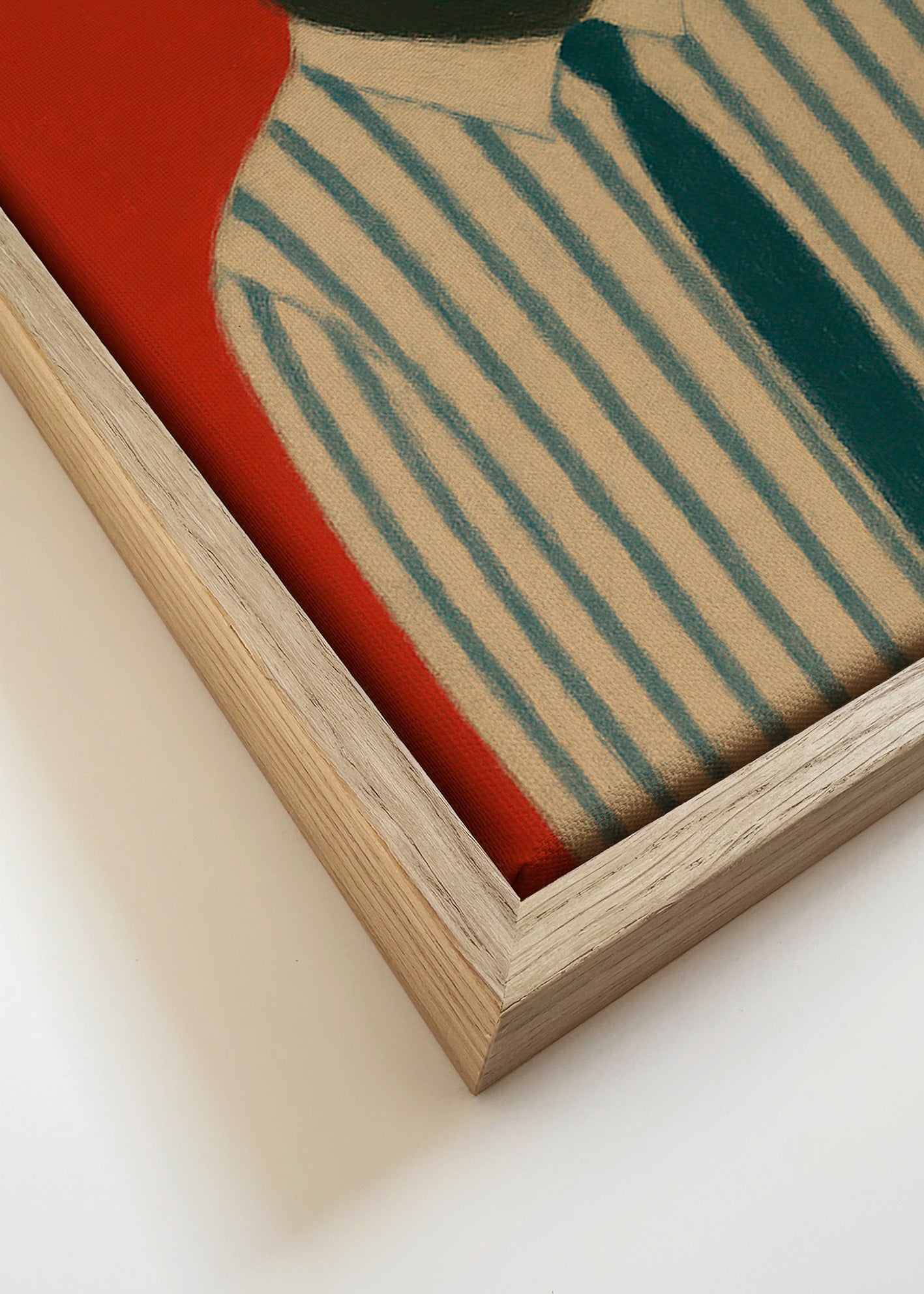 Kunstværk: Abe med stribet slips – Canvas detail