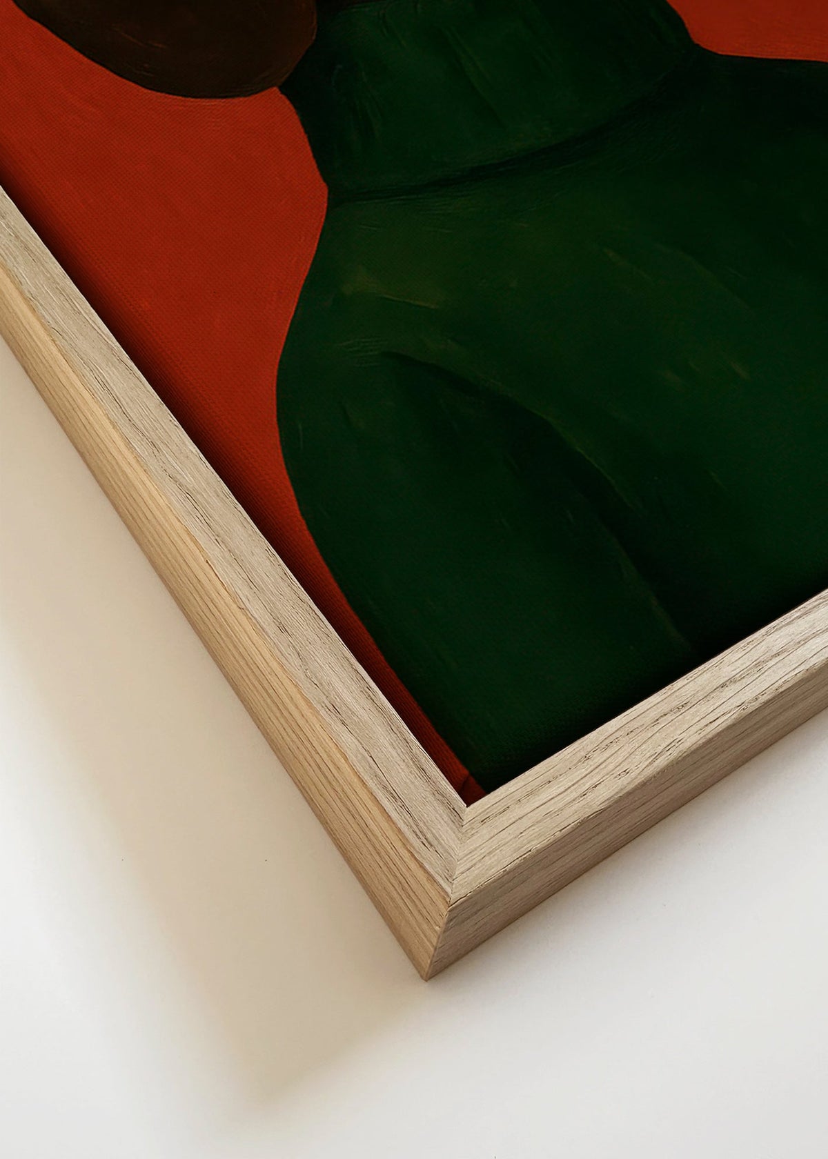 Hundeportræt med grøn sweater – Canvas detail