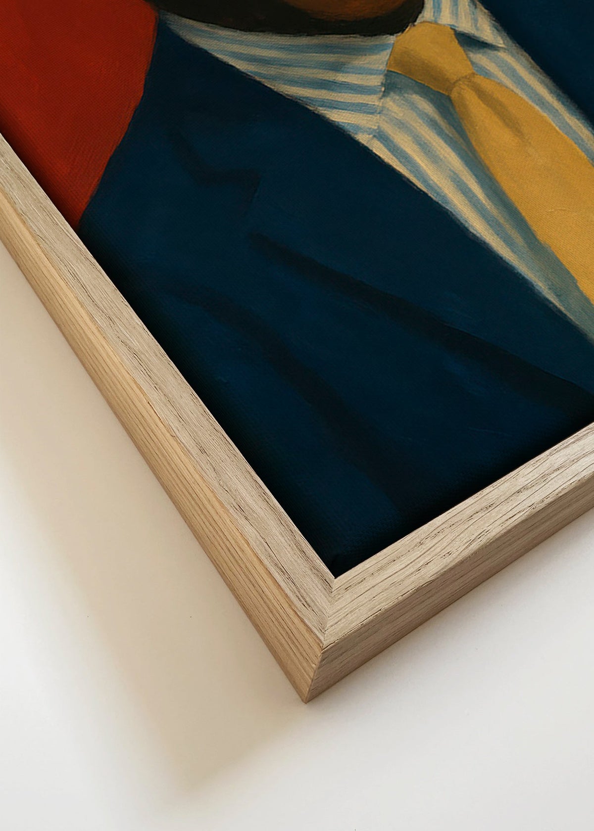 Plakat chimpanse i jakkesæt – Canvas detail