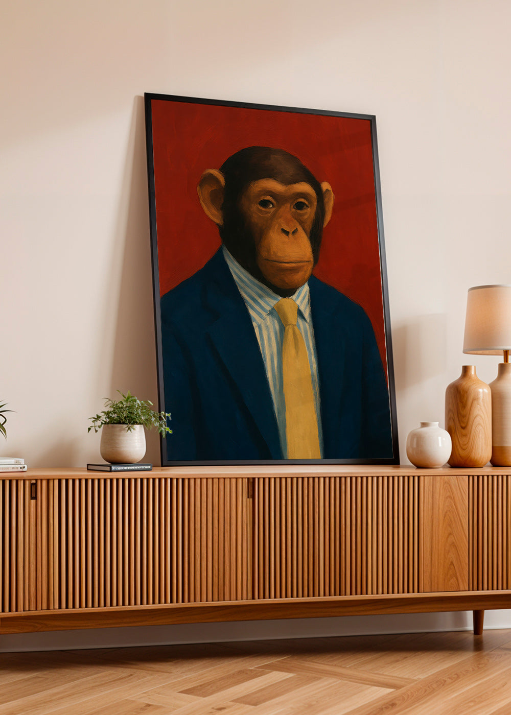 Plakat chimpanse i jakkesæt – Product2