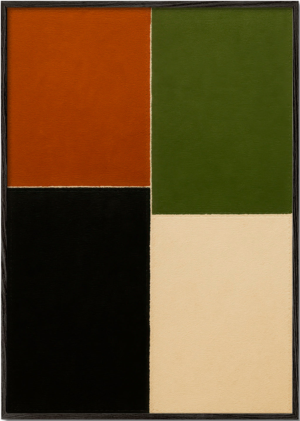 Geometrisk billede jordfarvede blokke – Black Frame