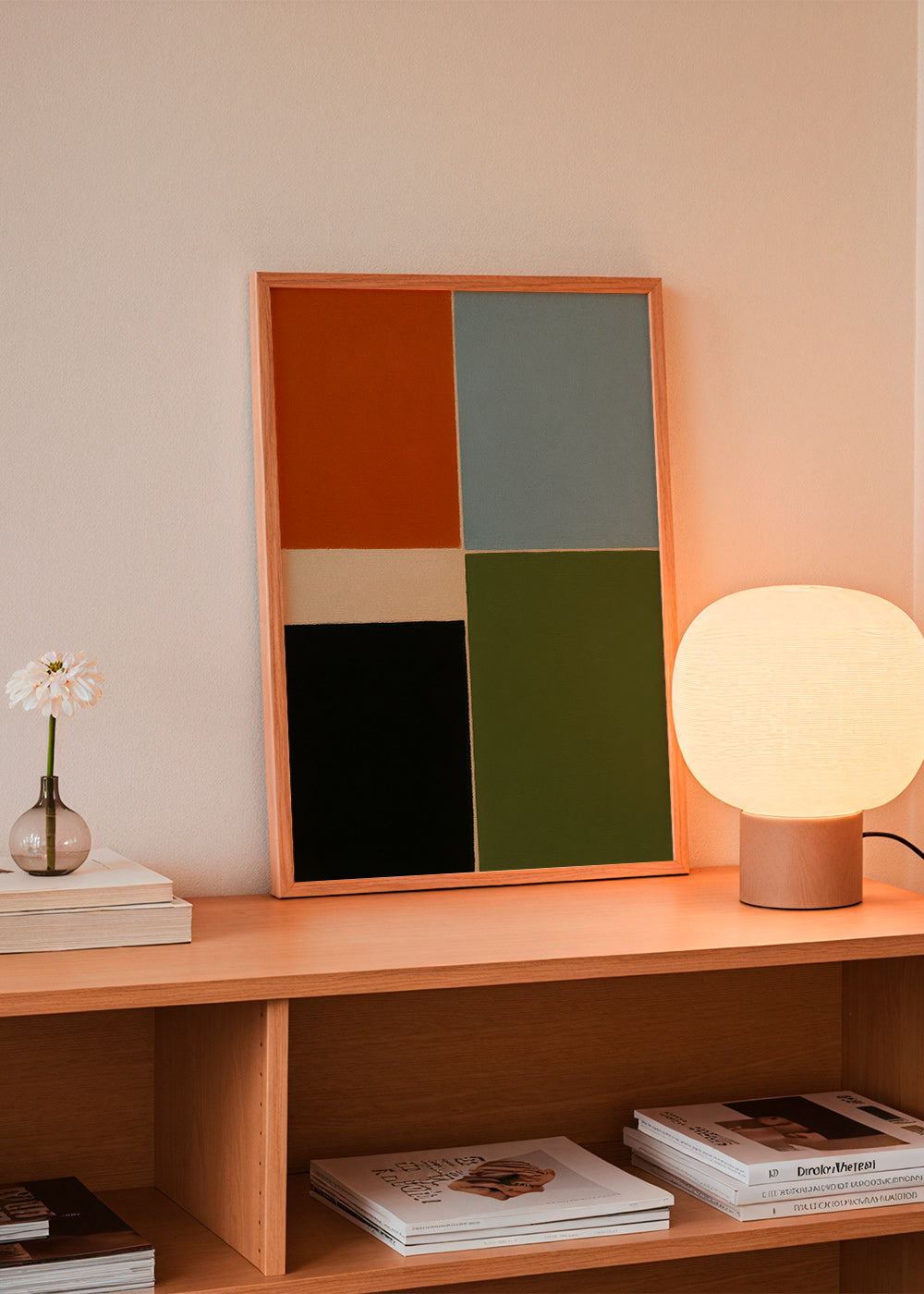 Geometrisk plakat med lodrette farveblokke – Product3