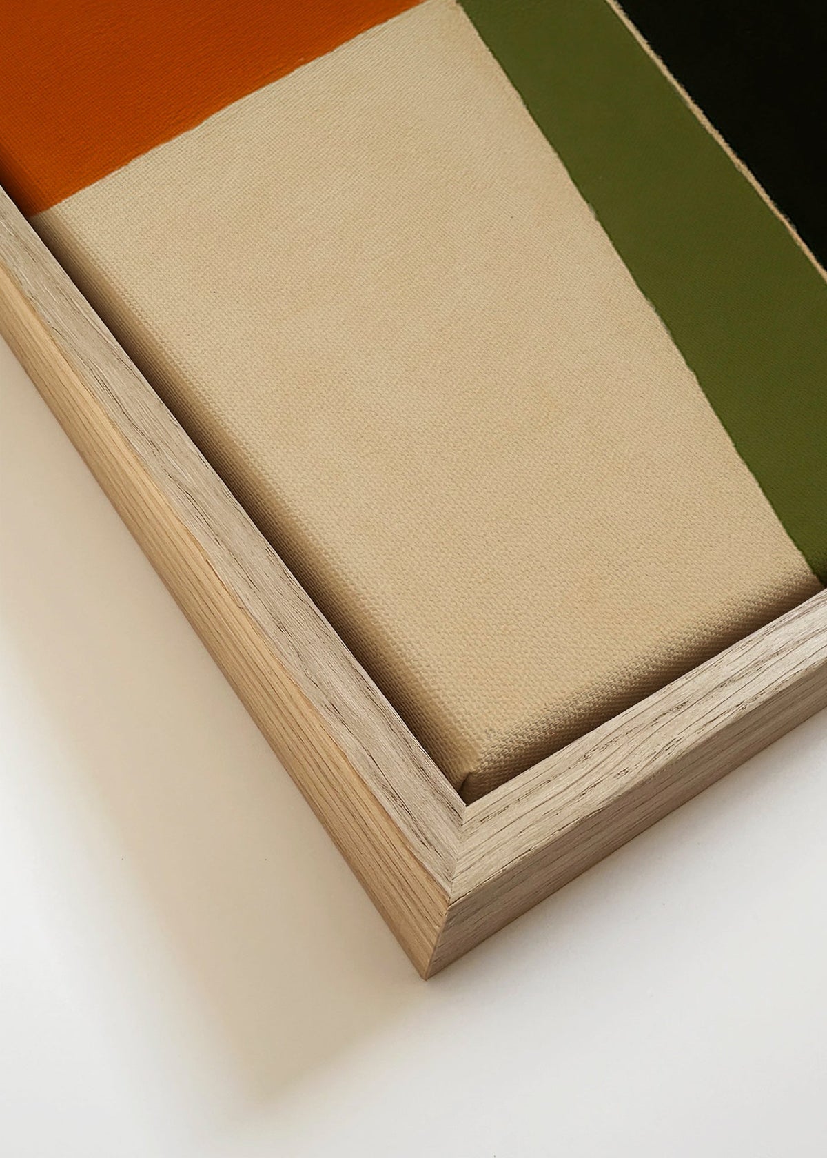 Geometrisk plakat med jord- og havblokke – Canvas detail