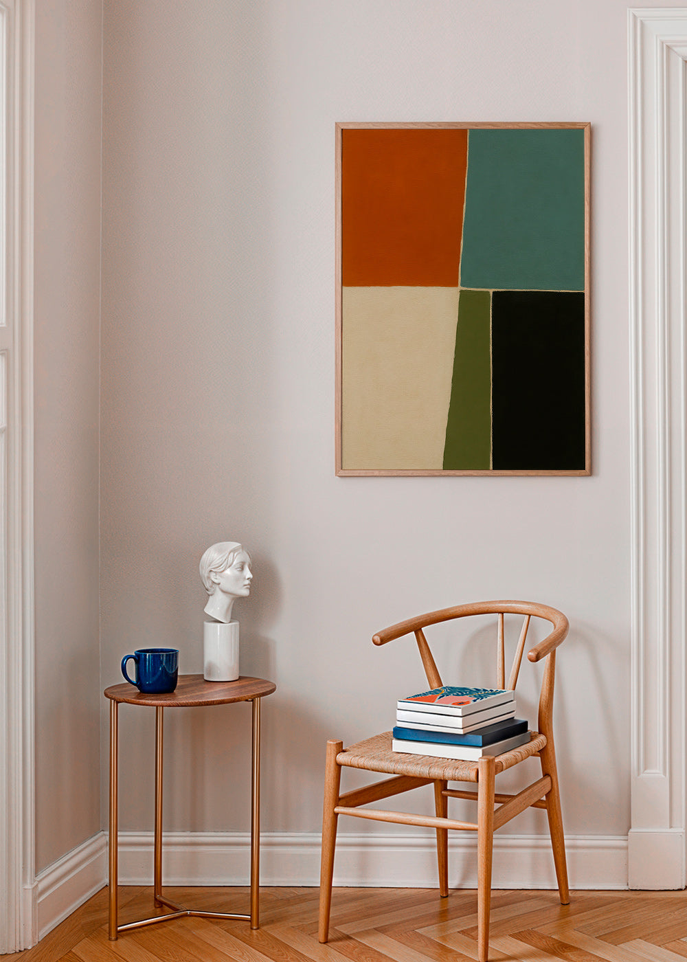 Geometrisk plakat med jord- og havblokke – Product1