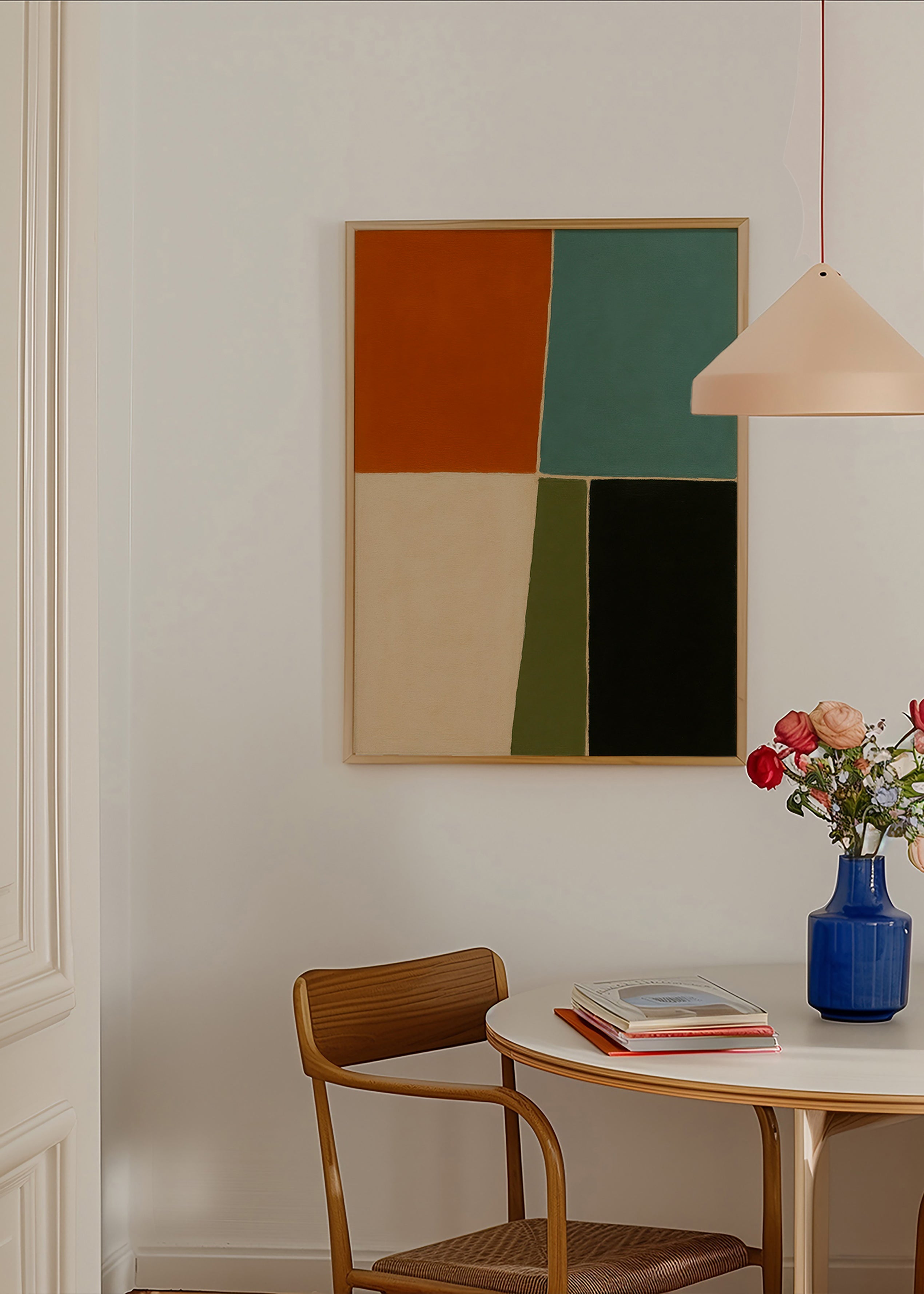 Geometrisk plakat med jord- og havblokke – Product2