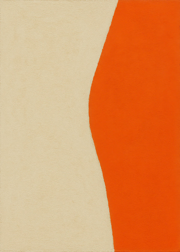 Abstrakt billede med orange kurve