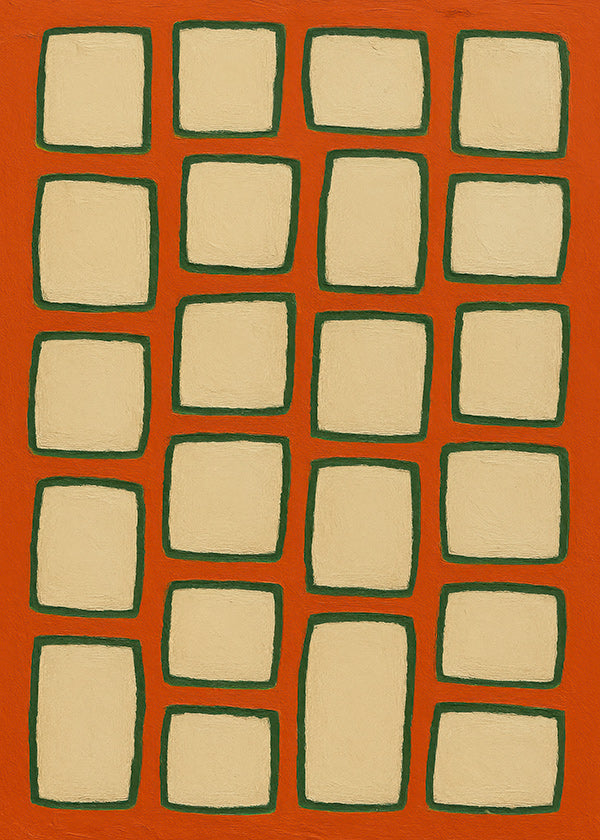 Geometrisk gitter terracotta billede